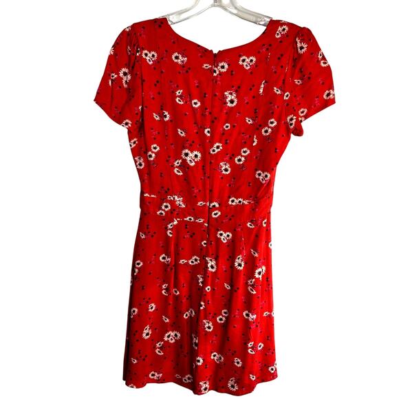 Miami Women's Dress XS Extra Small Red Shorts Sleeves  Sun Misses Size 0 2 - Picture 5 of 6